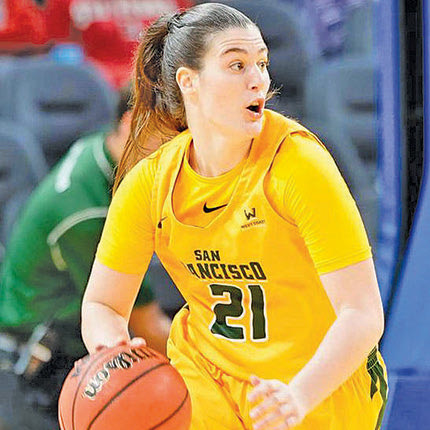  Η Ιωάννα Κριμίλη σε αγώνα του κολλεγιακού πρωταθλήματος μπάσκετ των ΗΠΑ (NCAA)