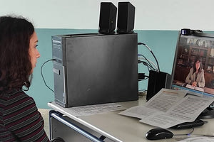 Συμμετοχή της μαθήτριας Αλεξάνδρα Βαρουξή από το 1ο Λύκειο Χανίων στη συζήτηση με την πρόεδρο