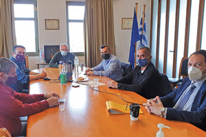 Με τον πρόεδρο του ΟΛΗ  κ. Βαρδαβά Γιάννη συναντήθηκε η Διοίκηση του Εργατικού Κέντρου Ηρακλείου