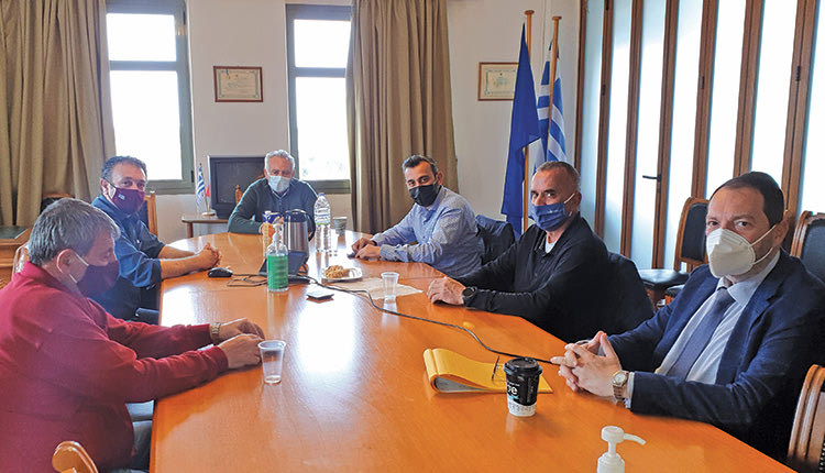 Με τον πρόεδρο του ΟΛΗ  κ. Βαρδαβά Γιάννη συναντήθηκε η Διοίκηση του Εργατικού Κέντρου Ηρακλείου