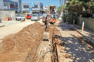 εργασίες που πραγματοποιεί η ΔΕΥΑ Ηρακλείου στις περιοχές του Μασταμπά και της Θερίσσου