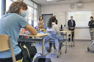 μαθητές τάξη πανδημία