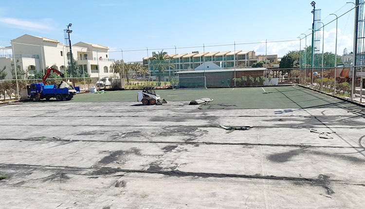 CANDIA SPORT: Νέος τάπητας στο γήπεδο 8Χ8