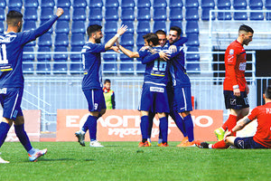 Οι παίκτες των Χανίων πανηγυρίζουν