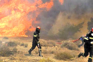 εμπρησμός στην περιοχή του Στείρωνα
