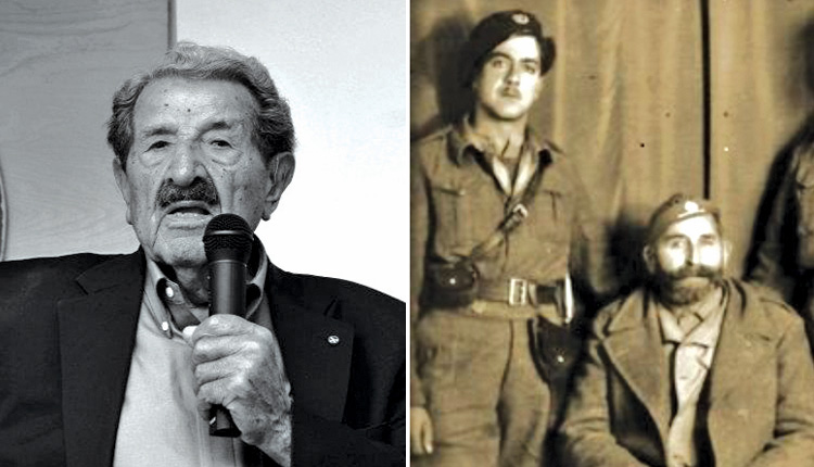 Ο Γεώργιος Τζίτζικας και δεξιά ο νεαρός αντάρτης Γ. Τζίτζικας με τον Πετρακογιώργη