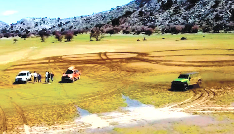 Μετέτρεψαν σε πίστα motocross το Οροπέδιο Ομαλού Βιάννου Μετέτρεψαν σε πίστα motocross το Οροπέδιο Ομαλού Βιάννου με  βαριά οχήματα, 4Χ4 και γουρούνες