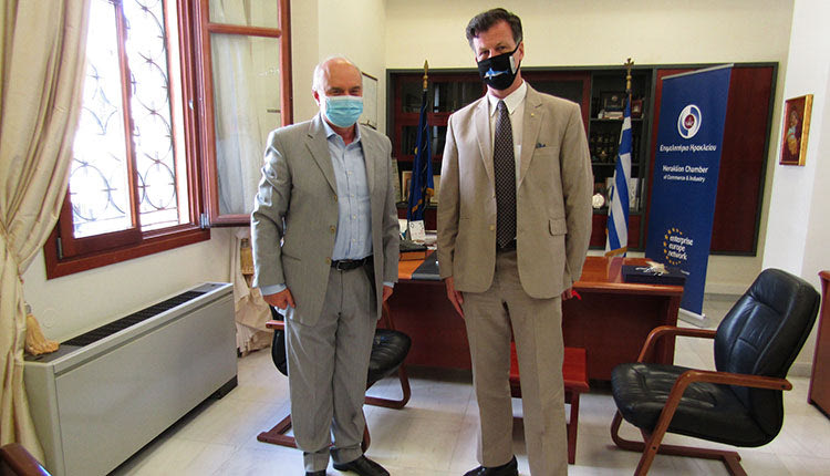 Ο Mark Allen συναντήθηκε με τον Δήμαρχο Ηρακλείου Β. Λαμπρινό