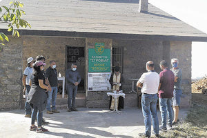 O  αγιασμός θεμελίωσης  και έναρξης των εργασιών επέκτασης και καταφύγιο Στροβίλι του ΕΟΣ Λασιθίου