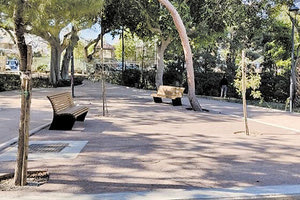 σκόνη στους διαδρόμους όδευσης του πάρκου Γεωργιάδη