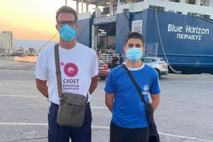 Ο Βαβίλης με τον προπονητή του