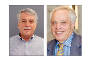 Οι καθηγητές Ν. Κυλάφης και Joseph Silk