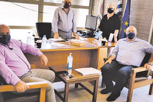 συνάντηση Μανόλη Μπελαδάκη με τον αντιδήμαρχο Δημοτικής Περιουσίας κ. Μανόλη Βασιλάκη