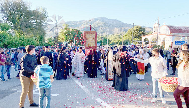 Υποδοχή του λαβάρου της Αγίας Λαύρας στο Λασίθι