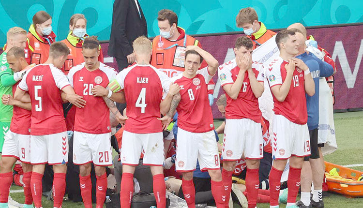 Δανία ποδοσφαιριστές κατάρρευση Έρικσεν