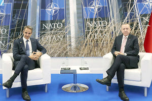 Από τη σύναντηση Μητσοτάκη και Ερντογάν