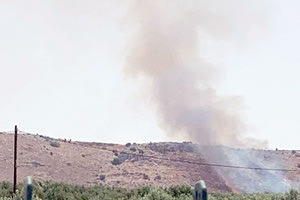 Ορατή από την εθνική οδό η φωτιά