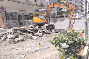 τα έργα ανάπλασης στο κέντρο της πόλης