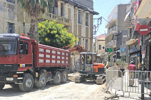 Από τις χθεσινές εργασίες στη συμβολή Έβανς και Δικαιοσύνης