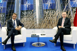 Από τη σύναντηση Μητσοτάκη και Ερντογάν