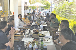 Από το γεύμα που παρέθεσε χθες η διοίκηση του ΟΦΗ στους δημοσιογράφους