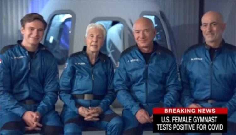 Έτοιμος για την πρώτη του διαστημική πτήση δηλώνει ο Τζεφ Μπέζος, που έδωσε σειρά τηλεοπτικών συνεντεύξεων με το πλήρωμα του Blue Origin 24 ώρες πριν την προγραμματισμένη εκτόξευση από το δυτικό Τέξας. 