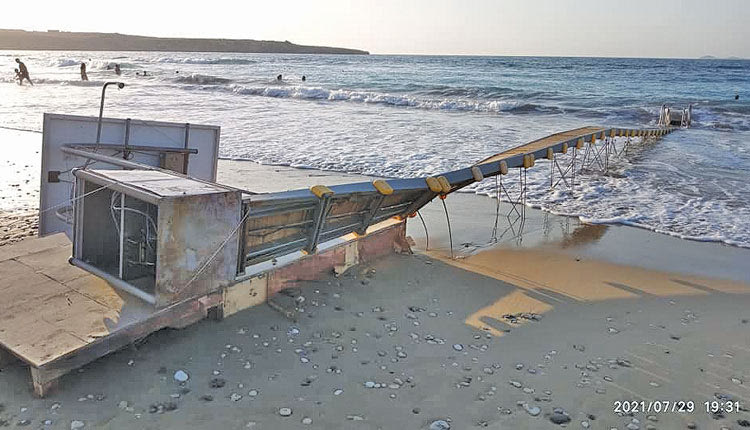 σπασμένη ράμπα στον Καρτερό