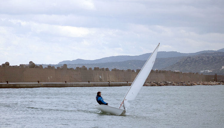 Η αθλήτρια Κοκολάκη σε προπόνηση
