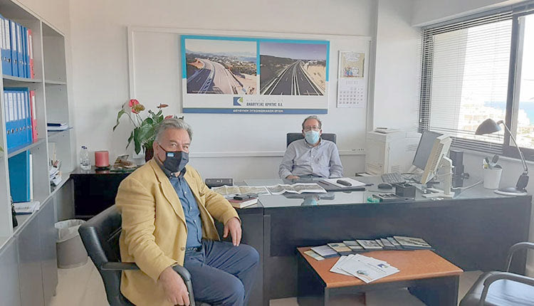 Συνάντηση με το διευθυντή Συγκοινωνιακών Έργων του Οργανισμού Ανάπτυξης Κρήτης, Γιώργο Αγαπάκη, πραγματοποίησε ο βουλευτής Ηρακλείου του ΜέΡΑ 25 Γιώργος Λογιάδης.