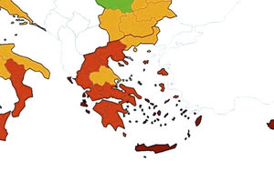 βαθύ κόκκινο η Κρήτη επιδημία πανδημία covid