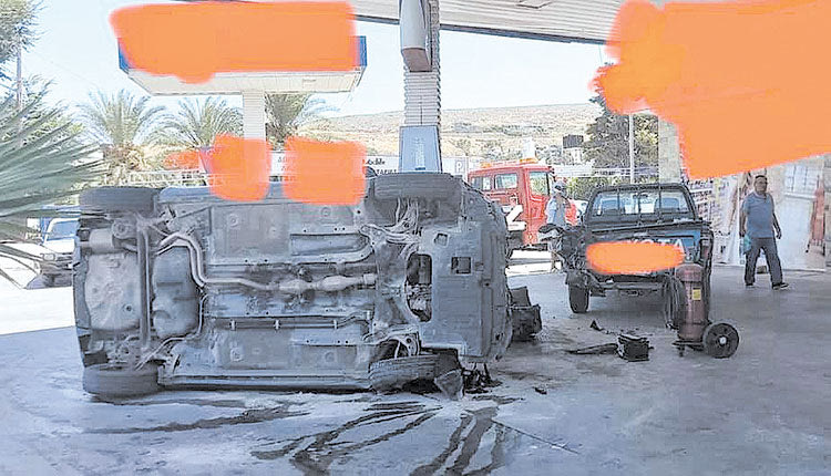 Μπήκε με τις... μπάντες στο πρατήριο καυσίμων 