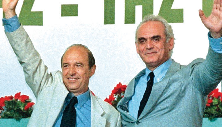 Ο Άκης Τσοχατζόπουλος με τον Κώστα Σημίτη 