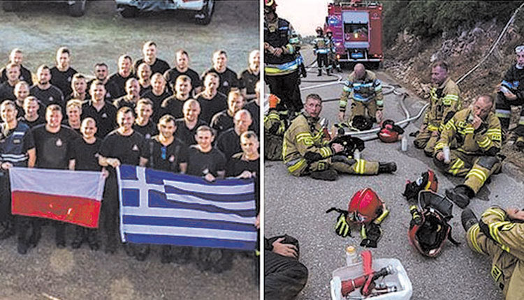Πολλά ευχαριστούμε πρέπει να πούμε και στους Πολωνούς πυροσβέστες που στήριξαν τους Έλληνες συναδέλφους τους με αυταπάρνηση