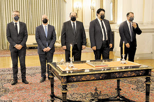 Γ. Σκέρτσος, Ι. Οικονόμου, Χ. Τριαντόπουλος, Θ. Λιβάνιος, και Γ. Στύλιος