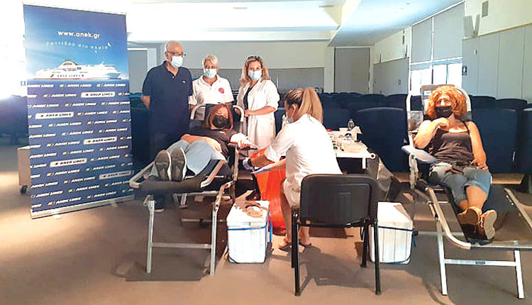 Δράση «εθελοντικής προσφοράς ζωής κι ελπίδας» πραγματοποίησε η ANEK LINES σ