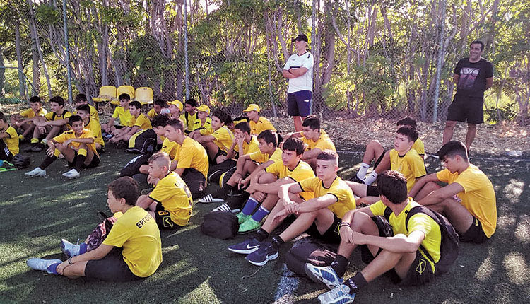  Τα παιδιά της Ακαδημίας του Εργοτέλη στη χθεσινή εκδήλωση 