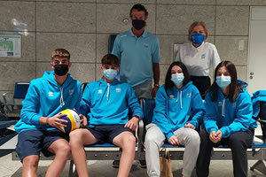 Ο Μουτάφης (αριστερά) με την ελληνική αποστολή