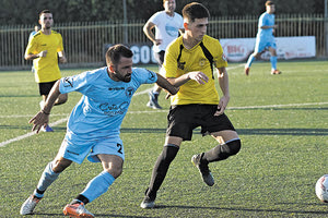 Στιγμιότυπο από το ματς Νέοι Εργοτέλη-Τριτωνία