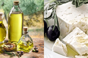 ελαιόλαδο, στη  φέτα, στο μέλι