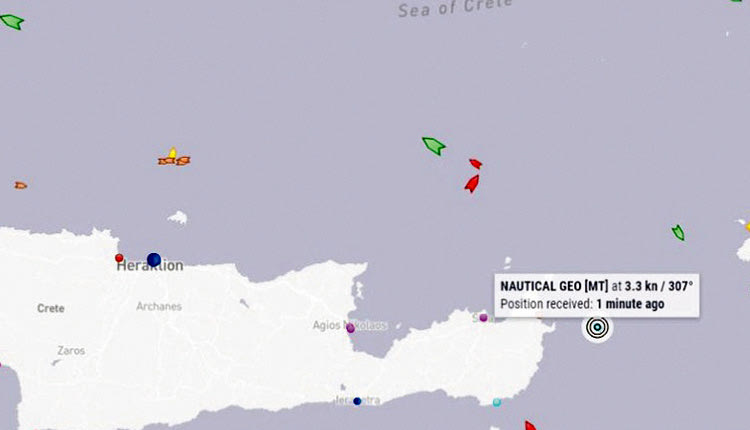 Οι κινήσεις του Nautical Geo δείχνουν ότι δεν πτοήθηκε από την τουρκική πρόκληση