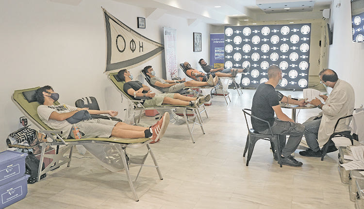 Συγκινητική η ανταπόκριση στην αιμοδοσία της ΠΑΕ ΟΦΗ