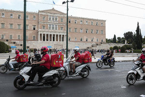 μοτοπορεια διαμαρτυρίας e-food