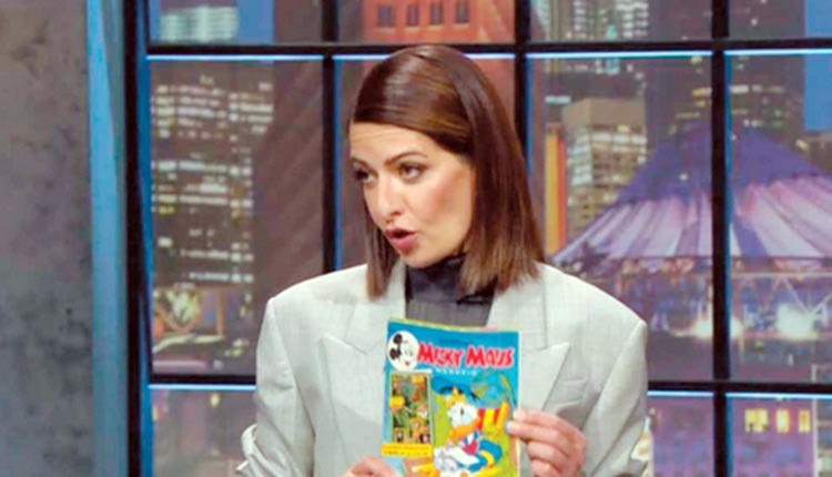 Το αναπάντεχο εύρημα με το οποίο η Λίντα Ζερβάκη εξασφάλισε μια θέση στην ιστορία των γερμανικών ντιμπέιτ ήταν ένα παλιό τεύχος του κόμικ «Μίκυ Μάους»