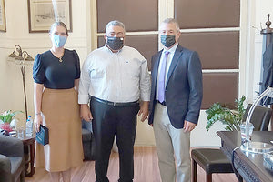 Τον αντιπεριφερειάρχη Χανίων κ. Νίκο Καλογερή επισκέφθηκε ο Ακόλουθος Άμυνας της Αμερικανικής Πρεσβείας Michael E. Biery