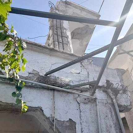 καταγραφές ζημιών από τους σεισμούς σε κτίσματα στο Δήμο Φαιστού