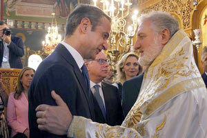 Κυριάκος Μητσοτάκης και ο Αρχιεπισκοπος Αμερικής Ελπιδοφόρος