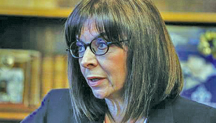 η Πρόεδρος της Δημοκρατίας, Κατερίνα Σακελλαροπούλου