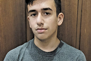 Ο μαθητής της Β΄ Τάξης του Γυμνασίου Λιμένος Χερσονήσου Κωνσταντίνος Τραπιεράκης