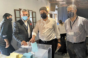 Στον Θεατρικό Σταθμό ψήφισε ο Λευτέρης Αυγενάκης