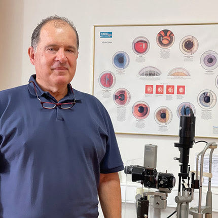 Ο επικεφαλής της Οφθαλμολογικής Κλινικής του Βενιζελείου διευθυντής ΕΣΥ κ. Παύλος Κουτεντάκης 